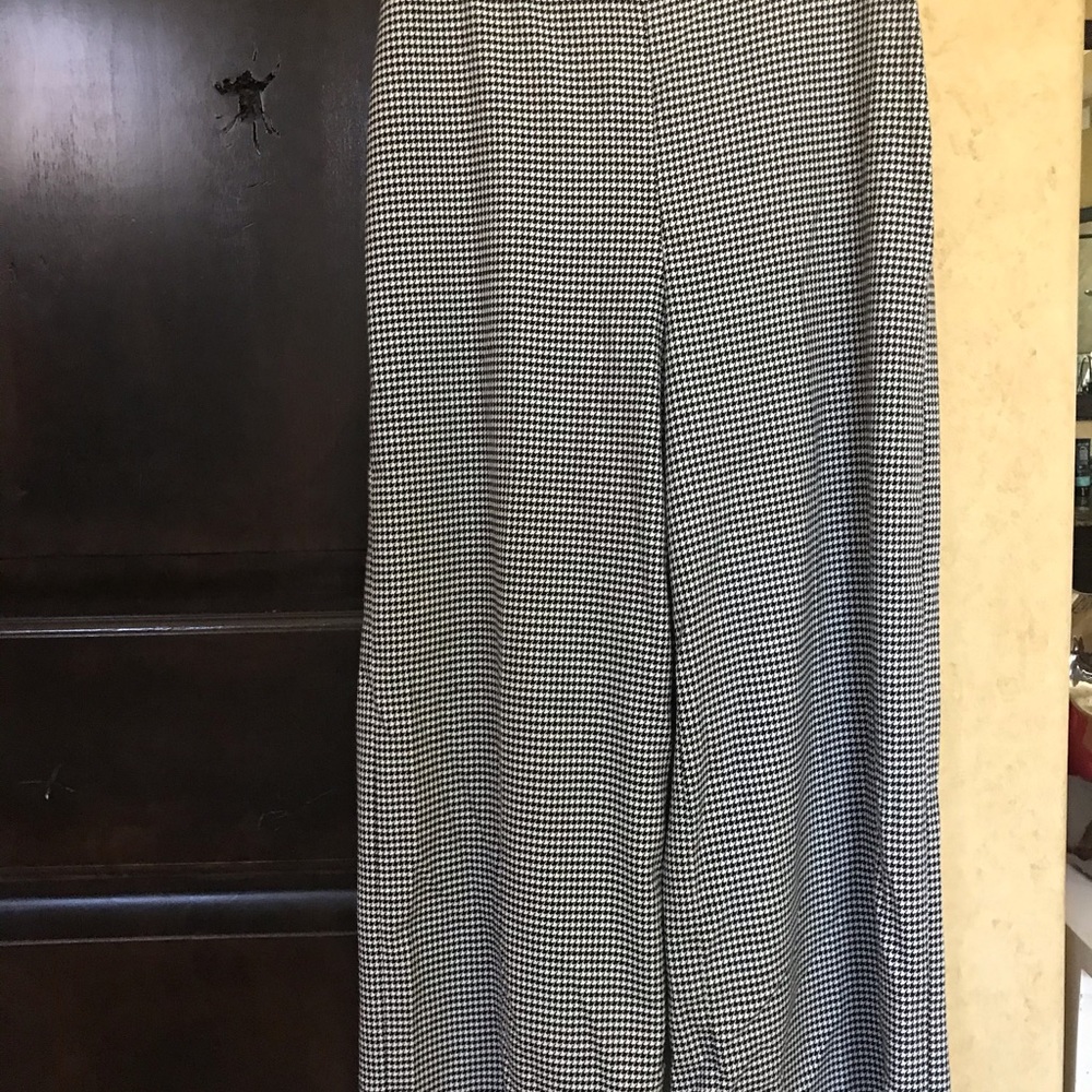 Wide leg high waste trouser